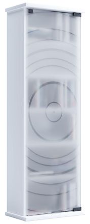 ebuy24 Ebuy24 - Estante De Soporte De Dvd De Cd De Madera Vcm Gabinete De Cd De Ahorro De Espacio Con 1 Puerta De Vidrio De Seguridad Esg Para 150 Cd O 65 Dv