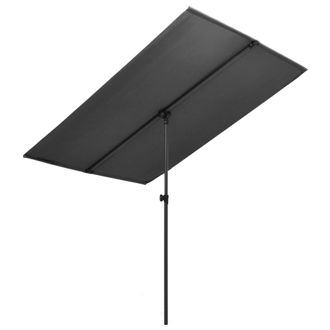 vidaXL Sombrilla De Jard&iacute;n Palo De Aluminio Gris Antracita 2x1,5 M Vidaxl