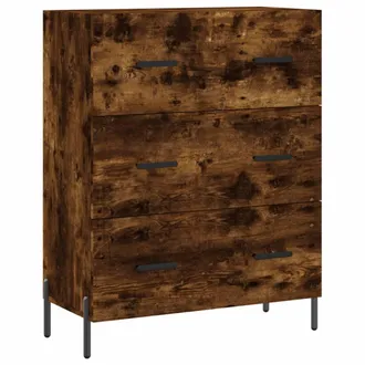vidaXL Vidaxl - Aparador De Madera De Ingenier&iacute;a Roble Ahumado 69,5x34x90 Cm