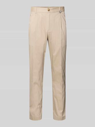 Joop Regular Fit Stoffhose mit Logo-Detail Modell Lester in Beige, Gr&ouml;&szlig;e 102
