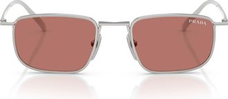Prada 0pr D52s Square Rose-Tinted Sunglasses