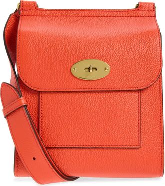 Mulberry Small Antony Leather Crossbody Bag in Coral Orange at Nordstrom