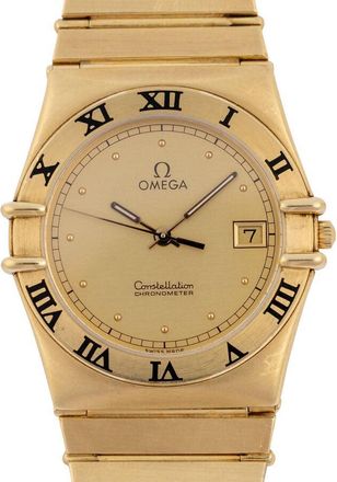 Omega Pre-owned Omega Constellation Champagne Dial Ladies Watch 398.0872