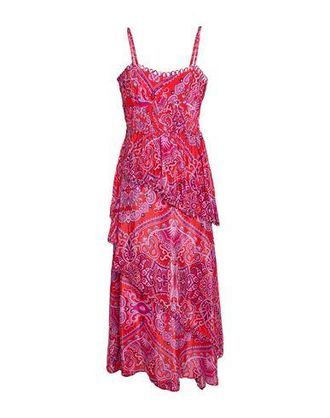 Farm Rio PAISLEY SCARF RED LOOPY CUPS MAXI DRESS