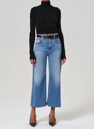 Citizens Of Humanity Lyra Crop Wide Leg Jeans In Bhodi