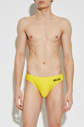 Moschino Swim Briefs, Mens, Yellow