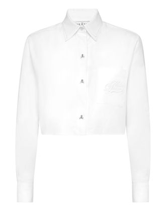 Philipp Plein Cropped Double Collar Shirt Plein Deluxe