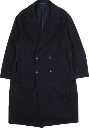 Tagliatore Single-Breasted Jas - Heren - Mantel - Blauw - L - Wol - Jassen