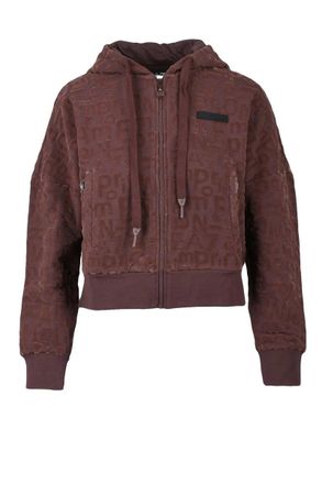 Emporio Armani Red Velvet Boxy Sweatshirt