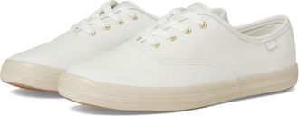 Keds Champion Seasonal Womens Shoes Snow White Leather : 9.5 B - Medium, Synthetic