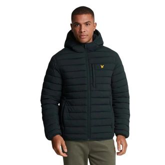 Lyle & Scott Stretch Lichtgewicht Gewatteerde Jas, Blauw