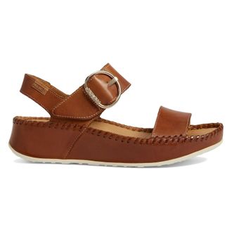 Pikolinos Marina W1C-0709 Leather Womens Wedge Sole Sandals - Brandy - Size:UK 4-4.5