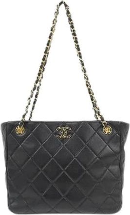 Chanel Pre-owned Lamslederen Schoudertas - Dames - Vintage Schoudertas - Zwart - ONE Size - Leer - Vintage