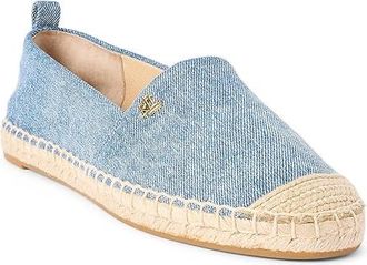 Lauren Ralph Lauren Cameryn Iii Flat Womens Flat Shoes Blue : 8.5 B - Medium, Denim