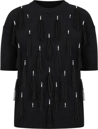 Max Mara Truien & Vesten, Dames, Zwart, S, Wol, Obl&ograve; Sweater