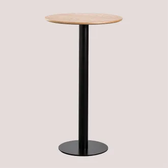 Sklum Mesa Alta De Bar Redonda En Chapa De Fresno Frappe Sklum &Oslash;60 Cm