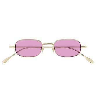 Gucci GG1648S005 Pink Tinted Metal Sunglasses - Gold