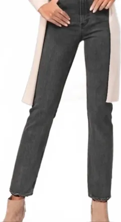 Abercrombie & Fitch Womens Ultra High Rise Ankle Straight Jeans In Black, Gray