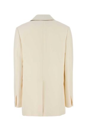 Fendi Womens Ivory Wool Blend Blazer White Giacche E Gilet