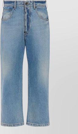 Maison Margiela five pocket straight leg raw hem jeans