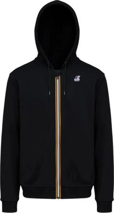K-Way Sweatshirt met ritssluiting - Heren - Vesten met rits - Zwart - S - Katoen - Hoodies & sweatvesten