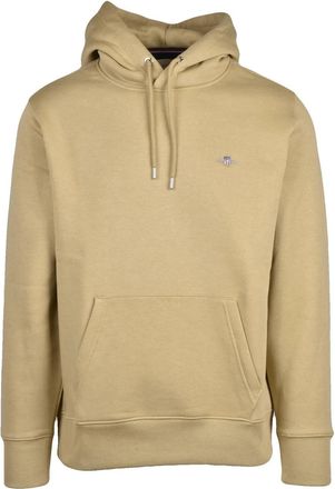 GANT Beige Brushed Interior Hooded Cotton-Blend Sweatshirt