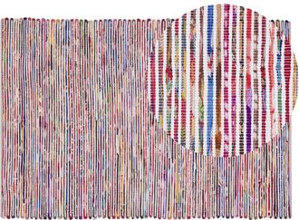 Beliani Beliani - Alfombra Multicolor De Algod&oacute;n 140 X 200 Cm Rectangular Hecha A Mano Boho Ecl&eacute;ctica Bartin