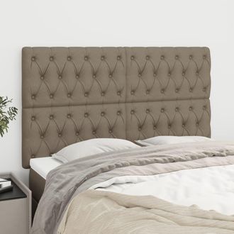 vidaXL Cabeceros 4 Unidades De Tela Gris Taupe 80x7x78/88 Cm Vidaxl