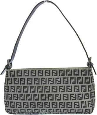 Fendi Pre-owned Canvas fendi-bags - Dames - Vintage Handtas - Blauw - ONE Size - Leer - Vintage