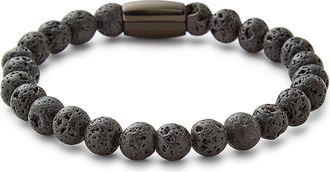 Brook & York Mens Lava Rock Bead Bracelet in Black at Nordstrom