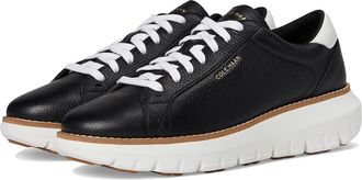 Cole Haan Zerogrand Rexanna Lace-to-toe Sneakers Womens Shoes BLACK/WHITE WP : 5.5 B - Medium, Synthetic