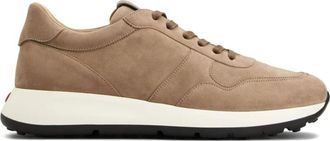 Tod's Beige Veterschoenen met Logo Patch - Heren - Sneakers - Beige - 40 EU - Schoenen