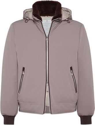 Brunello Cucinelli Nylon down jacket in Dove Grey at Nordstrom, Size Xxx-Large Eu