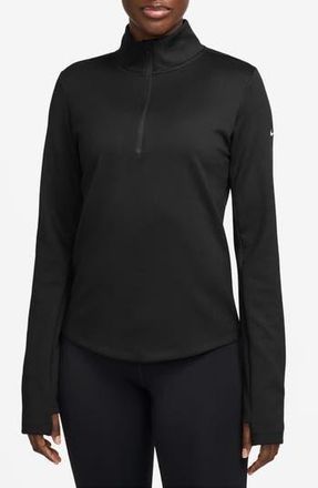 Nike Quarter Zip Therma-FIT ADV Activewear Pullover in Black at Nordstrom Rack, Size X-Small