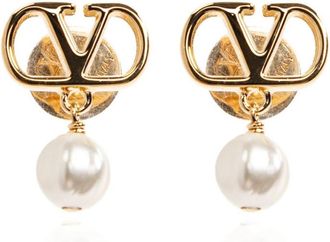 Valentino Garavani Golden VLogo Signature Earrings