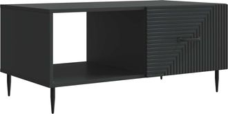 vidaXL Mesa De Caf&eacute; Negro 90 X 50 X 40 Cm Madera De Ingenier&iacute;a Vidaxl
