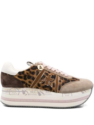 Premiata Sneakers leopardate - Marrone