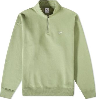 Nike Solo Swoosh Quarter-Zip Sweayshirt Oil Green DQ5209-386