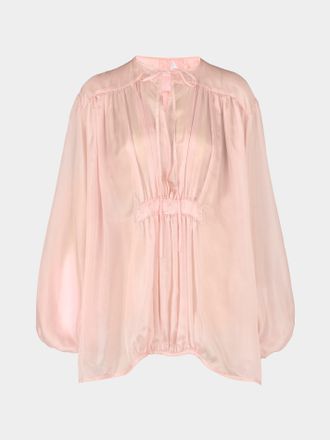 Les Vacances d'Irina Womens The Hazy Nipple Silk Shirt One Size