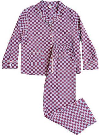 TBCo Cotton Long Sleeve Pajamas in Blue Checkerboard at Nordstrom, Size X-Large