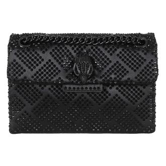 Kurt Geiger Mini Kensington Crystal Tas - Dames - Tassen - Zwart - Maat: ONE Size Poliester