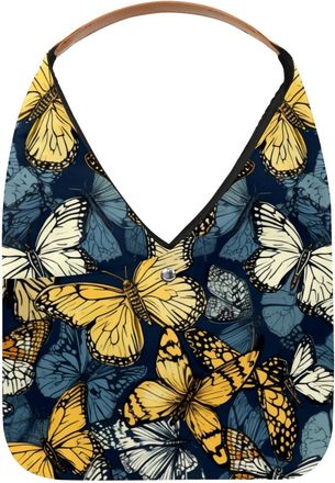 Generic Butterfly Reusable Lightweight Grocery Bags - Foldable Into Compact Pouch, Washable & Sturdy, Multipurpose for Shopping and Travel