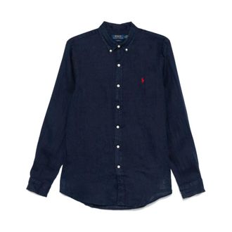 Polo Ralph Lauren Casual Shirts, male, Blue, Size: XL Classic Blue Shirt for Men
