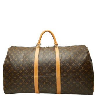 Louis Vuitton Brown Pvc Leather Boston Bag (Pre-Owned)