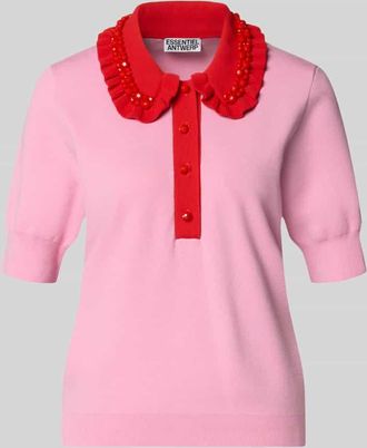 Essentiel Regular Fit Pullover aus Viskose-Mix Modell JEWELRY in Rosa, Gr&ouml;&szlig;e XS