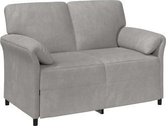 vidaXL Sof&aacute; De 2 Plazas Gris Claro 138 X 83 X 95 Cm Terciopelo Vidaxl