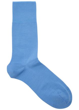 Falke Airport Wool-blend Socks - Light Blue - 8.5 9.5 (IT43-44)