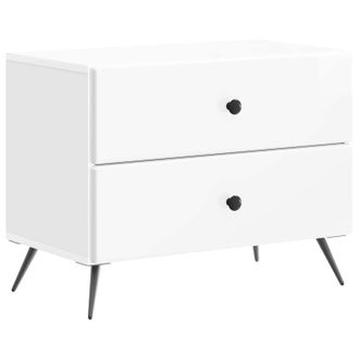 vidaXL Armario De Noche Con Caj&oacute;n Brillante 62 X 34,5 X 47,5 Cm Vidaxl