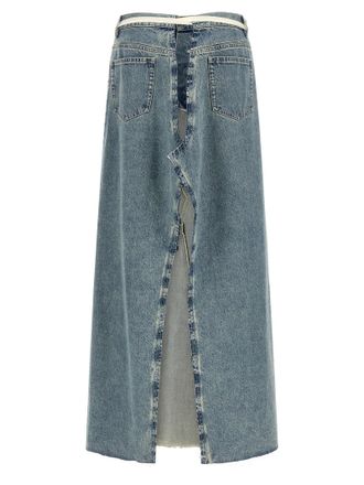 Maison Margiela Raw Hem Denim Skirt - Blue