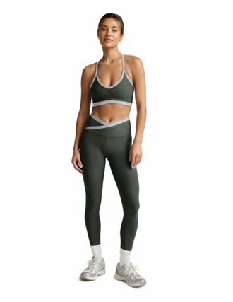 Beyond Yoga Spacedye Outlines High Waisted Midi Legging In Dusty Forest Heather